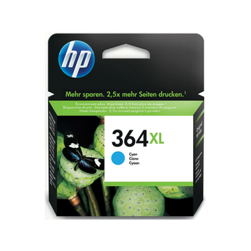 HP 364XL (CB323EE) cartouche d'encre cyan haute volume (Original) 7,1 ml 750 pages 