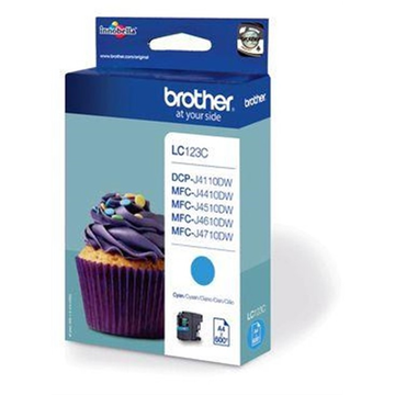 Brother LC123C cartouche d'encre cyan (Original) 6,7 ml 600 pages 