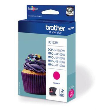 Brother LC123M cartouche d'encre magenta (Original) 6,7 ml 600 pages 