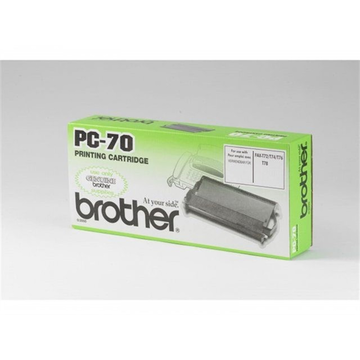 Brother PC70 ruban transfert thermique + cassette noir (Original) 144 pag 