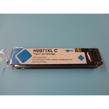 Compatible HP 971XL (CN626AE) cartouche d'encre cyan haute volume (Compatible) 113 ml 