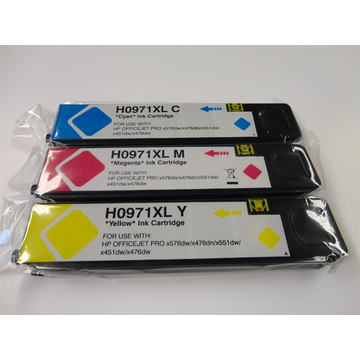 Compatible HP 971XL multipack cyan/magenta/jaune (Marque Distributeur) 