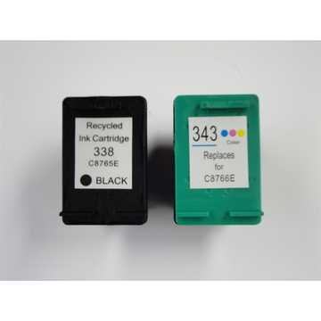 PromoPack: Compatible HP 338 noir + HP 343 couleur (Compatible) 