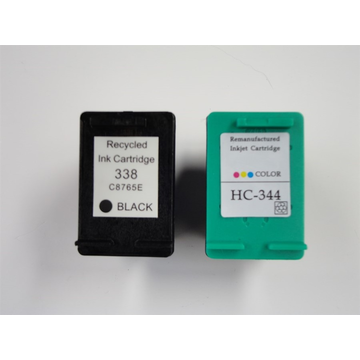 PromoPack: Compatible HP 338 noir + HP 344 couleur (Marque Distributeur) 