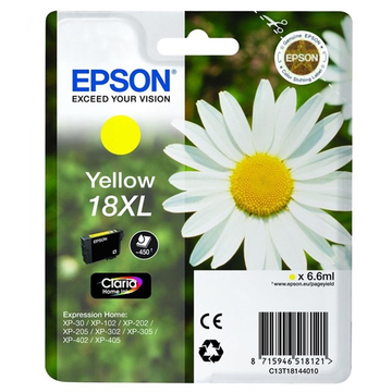Epson 18XL (T1814) cartouche d'encre jaune haute volume (Original) 6,7 ml 450 pages 