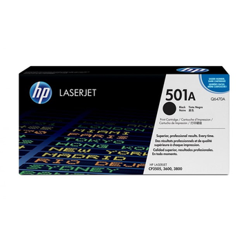 HP 501A (Q6470A) toner noir (Original) 6000 pages 