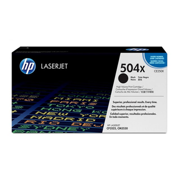 HP 504X (CE250X) toner noir haute volume (Original) 10500 pages 