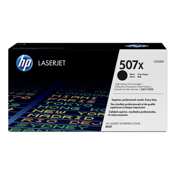 HP 507X (CE400X) toner noir haute volume (Original) 11000 pages 