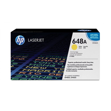 HP 648A (CE262A) toner jaune (Original) 11000 pages 