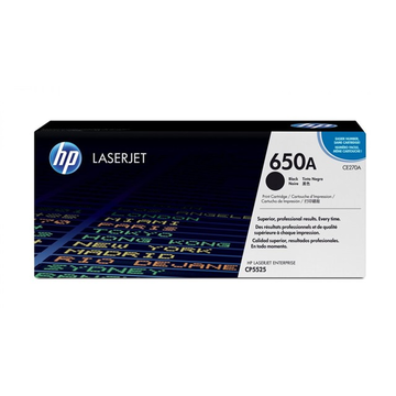 HP 650A (CE270A) toner noir (Original) 13500 pages 