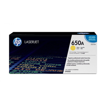 HP 650A (CE272A) toner jaune (Original) 15000 pages 