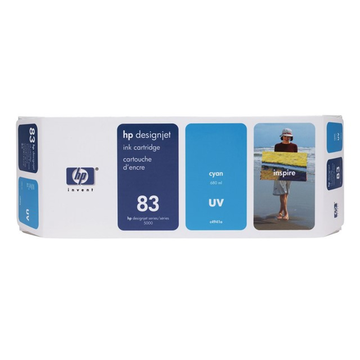 HP 83 (C4941A) UV cartouche d'encre cyan (Original) 706 ml 