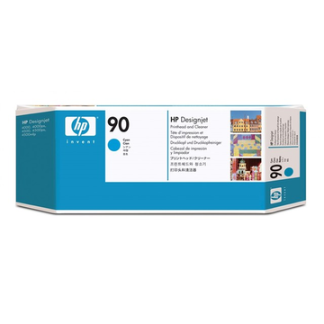 HP 90 (C5055A) tÄ‚Åžte d'impression et dispositif de nettoyage (de tÄ‚Åžtes d'impression) cyan (Original) 