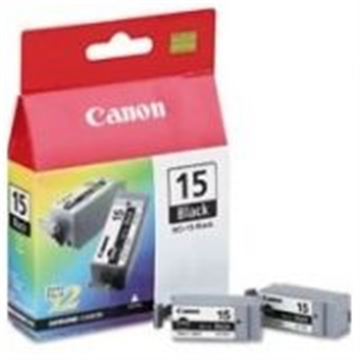 Canon BCI15BK: 2 x cartouche d'encre noir (Original) 2 x 5,3 ml 