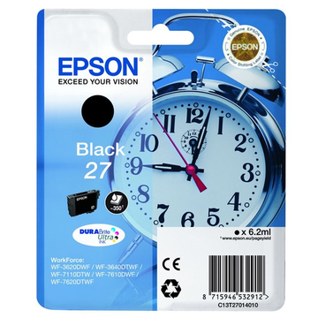 Epson 27 (T2701) cartouche d'encre noir (Original) 6,3 ml 350 pages 