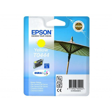 Epson T0444 cartouche d'encre jaune (Original) (haute volume) 13,9 ml 420 pages 