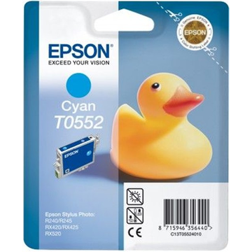Epson T0552 cartouche d'encre cyan (Original) 8,4 ml 290 pages 