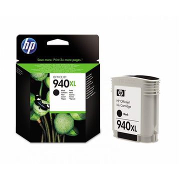 HP 940XL (C4906AE) cartouche d'encre noir haute volume (Original) 49 ml 2200 pages 