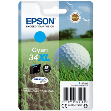 Epson 34XL (T3472) cartouche d'encre cyan haute volume (Original) 