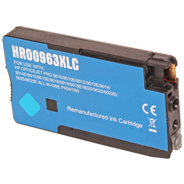 Compatible HP 963XL (3JA27AE) cartouche d'encre cyan grand volume (Compatible) 25 ml. 
