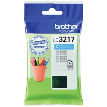 Brother LC3217C cartouche d'encre cyan (Original) 550 pages 